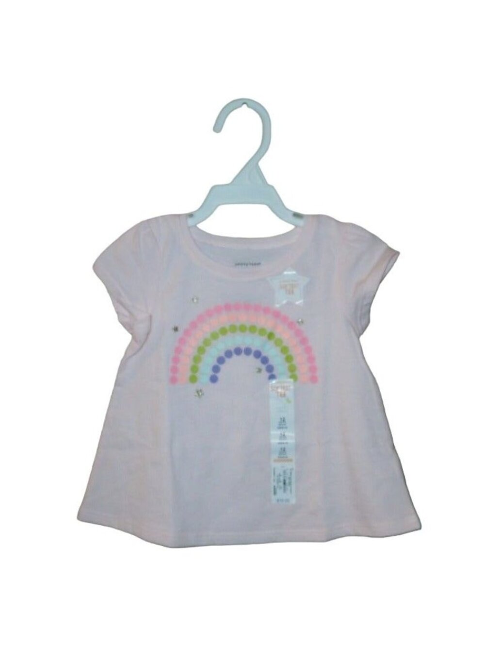Jumping Beans Toddler Softest Tee  Rainbow Dots Size 12M